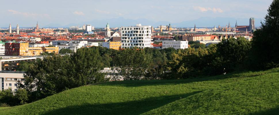 Aussicht vom Münchner Olympiaberg