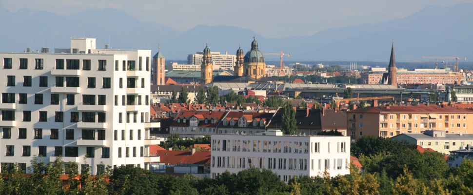 Aussicht vom Münchner Olympiaberg