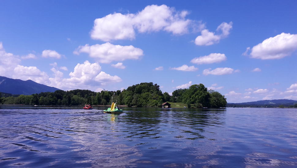 Blick auf Insel Wörth im Staffelsee