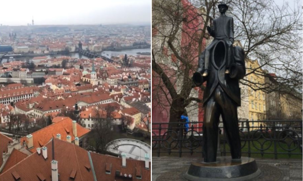 Kafkastatue in Prag