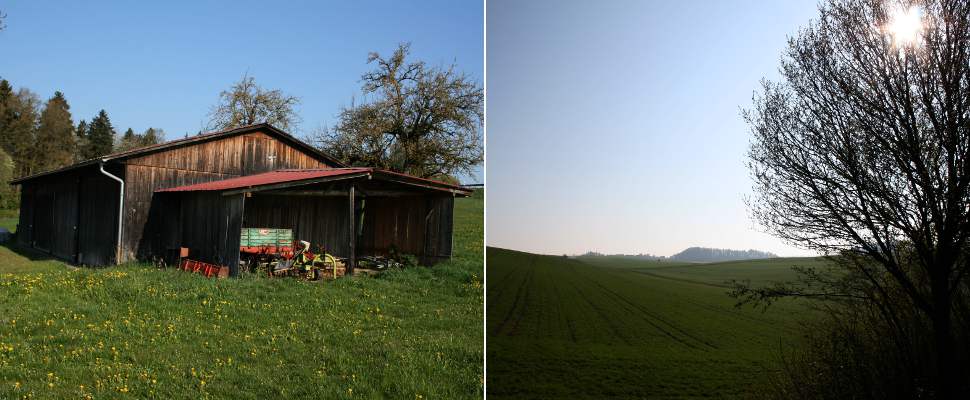 Hügelland in Oberschwaben