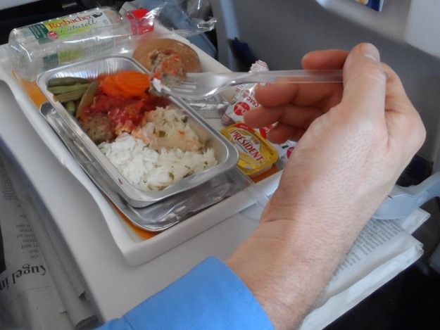 Essen im Flieger